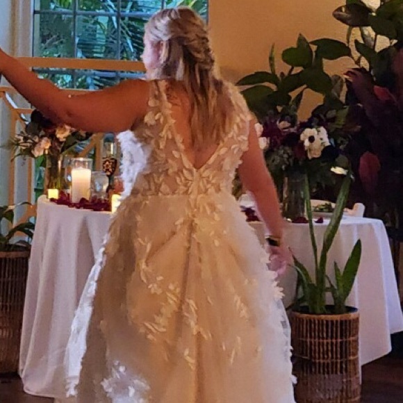 ANDREA AND LEO Floral Wedding Dress - Picture 5 of 6